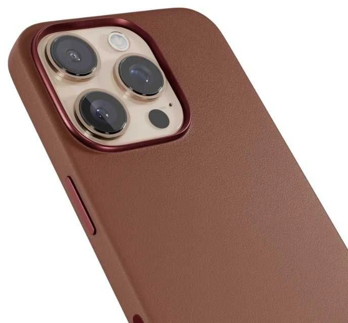 Dėklas Epico Mag+ Odinis apsauginis dangtelis su MagSafe, skirtas Apple iPhone 16 Pro Max rudas