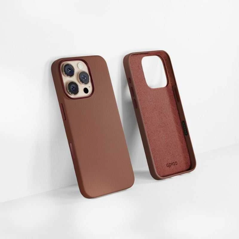 Dėklas Epico Mag+ Odinis apsauginis dangtelis su MagSafe, skirtas Apple iPhone 16 Pro Max rudas