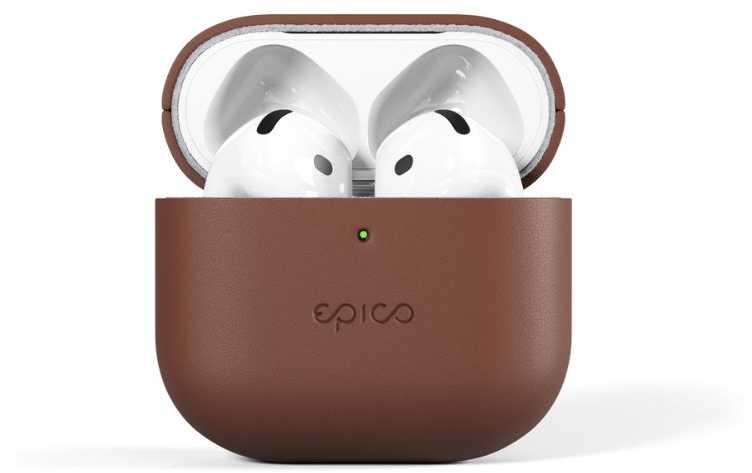 Epico odinis dėklas Airpods 4 – rudas