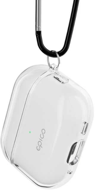 Epico permatomas dėklas with Carabiner AirPods Pro 3 - Baltas permatomas