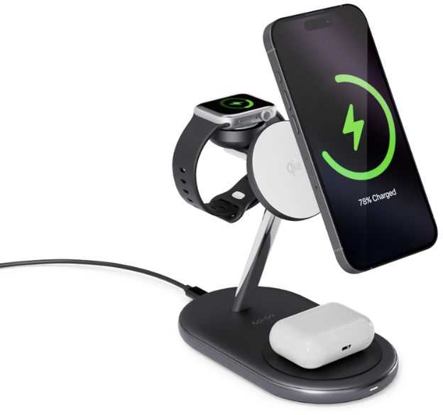 Epico Qi2 3in1 MagSafe Wireless Charger - Juodas