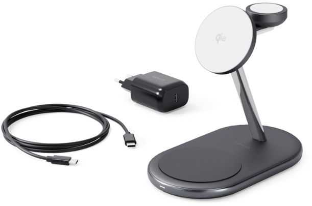 Epico Qi2 3in1 MagSafe Wireless Charger - Juodas
