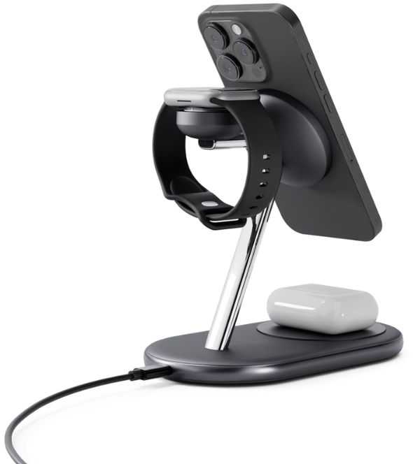 Epico Qi2 3in1 MagSafe Wireless Charger - Juodas