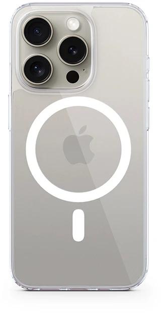 Dėklas EPICO Resolve Case Magnetic - MagSafe Compatible iPhone 15 Pro Max - transparent