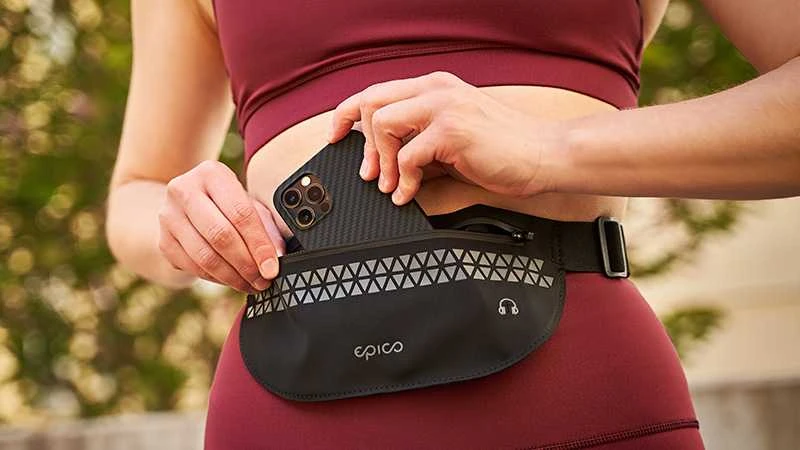 Dėklas Epico Running Pouch - Juodas