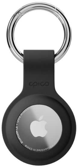 „Epico“ silikoninis dėklas su visa nugarėle, skirtas „Apple AirTag“, juodas