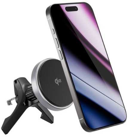 Epico UltraDrive Qi2 Alu Mag+ Wireless Car Charger ED70 - Juodas