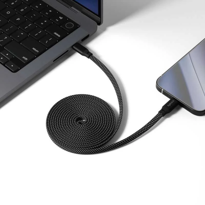 Epico UltraLink 240W magnetinis laidas 1,5 m USB-C į USB-C EC40 | juodas