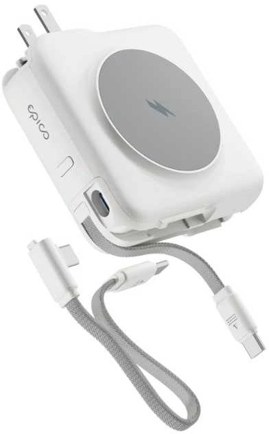 „Epico UltraPack 3in1“ 10 000 mAh kelioninė išorinė baterija ir ET50 maitinimo adapteris | baltas