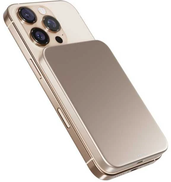 Išorinė baterija „Epico UltraPack Qi2 Slim 5000mAh Alu Mag+ Wireless EM51“ – titano pastūmos