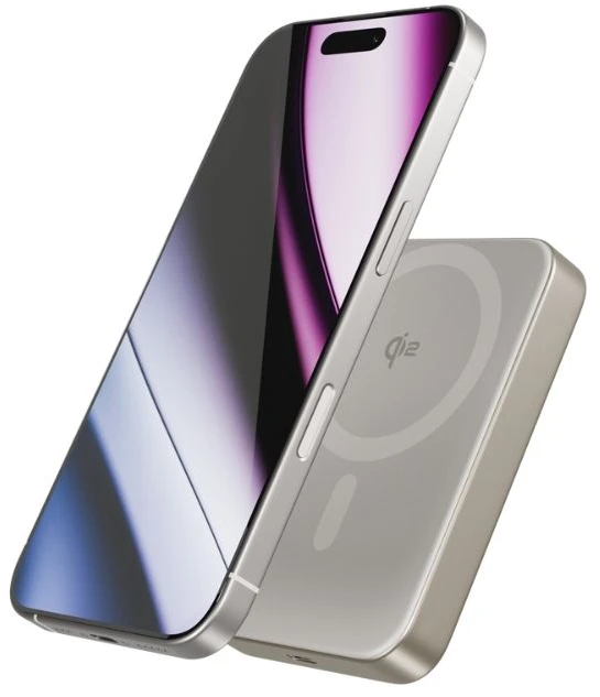 Epico UltraPack Qi2 10000mAh aliuminio Mag+ wireless powerbank EM71b | titanium