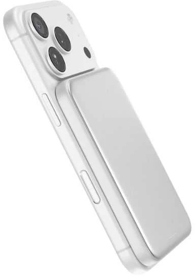 Epico UltraPack Qi2 25W Slim 5000mAh aliuminio Mag+ wireless powerbank EM55 | sidabrinis | MagSafe compatible
