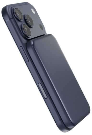 Epico UltraPack Qi2 25W Slim 5000mAh aliuminio Mag+ wireless powerbank EM55 | dark mėlynas | MagSafe compatible