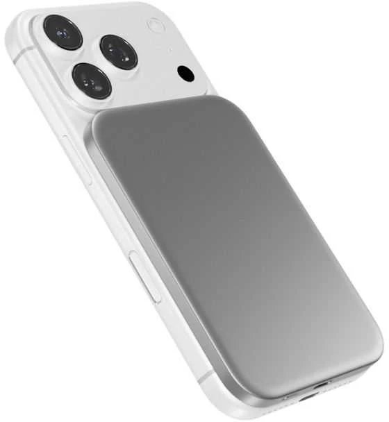 Epico UltraPack Slim 3000mAh aliuminio Mag+ wireless powerbank EM31b | sidabrinis