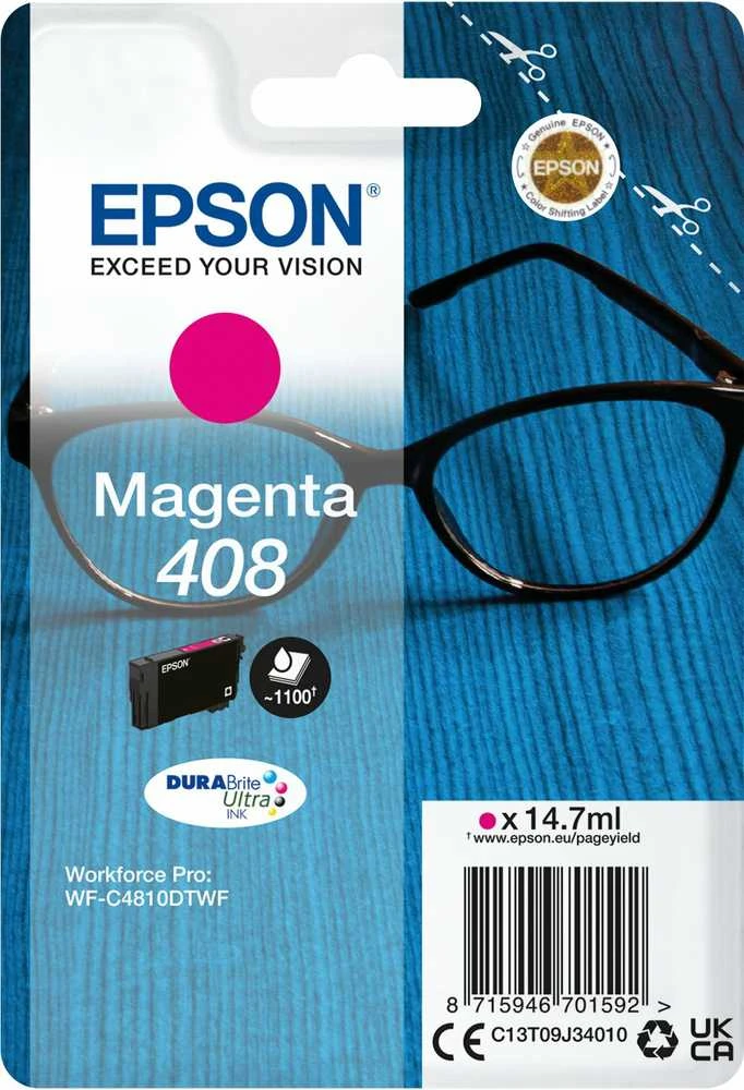 Epson DURABrite Ultra 408L | Rašalo kasetė | Magenta