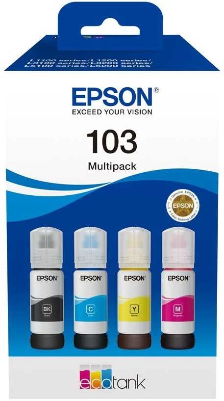 Epson 103 EcoTank | Ink Cartridge | Juodas, Cyan, Magenta, Geltona