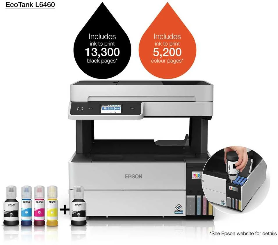 Spausdintuvas Epson | daugiafunkcis įrenginys | EcoTank L6460 | Inkjet | Spalvotas | 3-in-1 | Wi-Fi | Juodas and baltas
