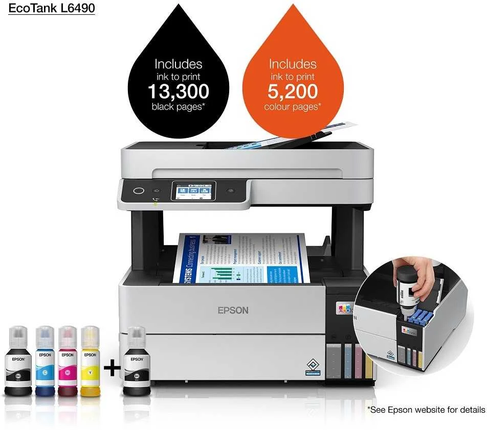 Spausdintuvas Epson | daugiafunkcis įrenginys | EcoTank L6490 | Inkjet | Spalvotas | 4-in-1 | Wi-Fi | Juodas and baltas