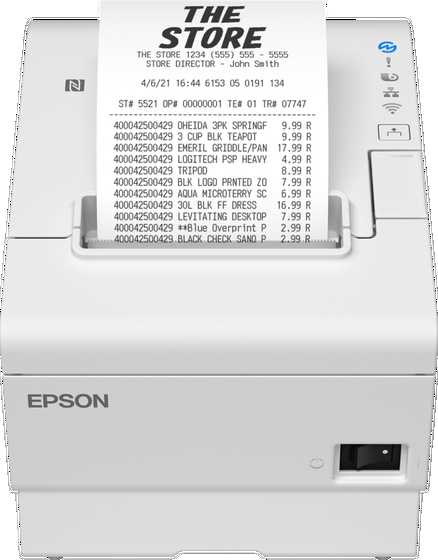 Spausdintuvas Epson TM-T88VII (111): USB ETHERNET - NUOSEKLIOS JUNGTIES PS Baltas