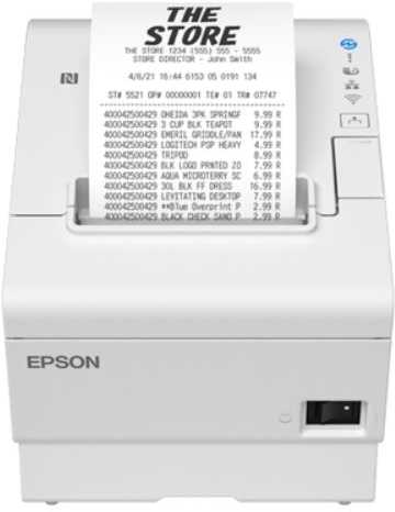 Epson TM-T88VII (151): USB, Tinklinis, Fixed Interface, PS, Baltas, Thermal, POS spausdintuvas, 180 x 180 DPI, 500 mm/sec, 1.41 x 3.39 mm, Text, Graphic, Barcode, 2D barcode
