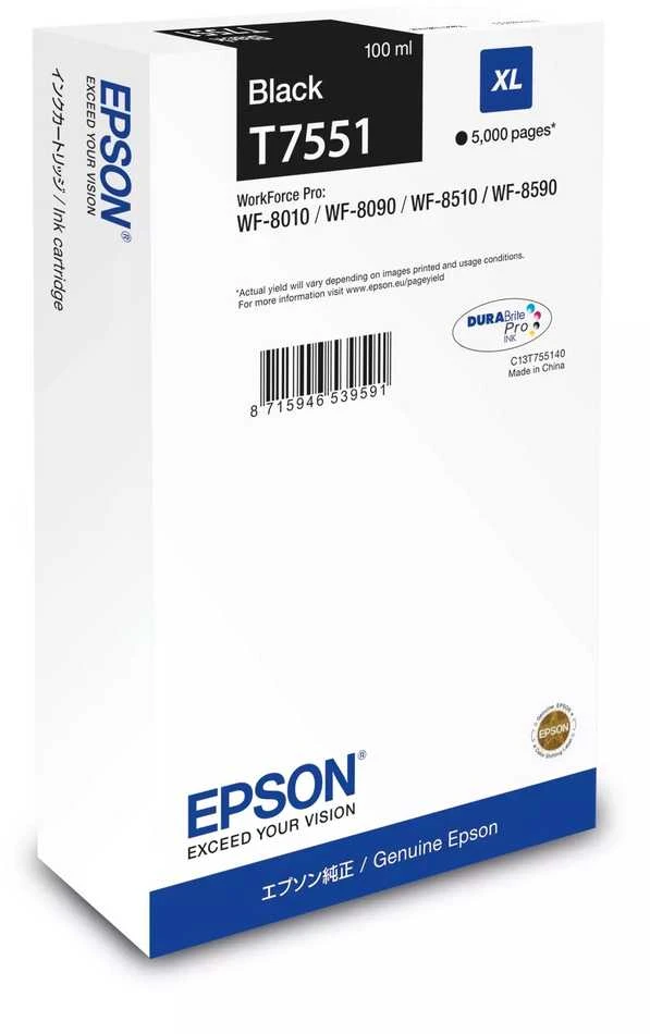 Epson originalus rašalas / rašalas C13T75514N, T7551, XL, juodas, 5000s, 100ml, 1vnt