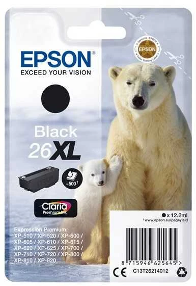Epson T2621 (26XL) (C13T26214012), juoda kasetė