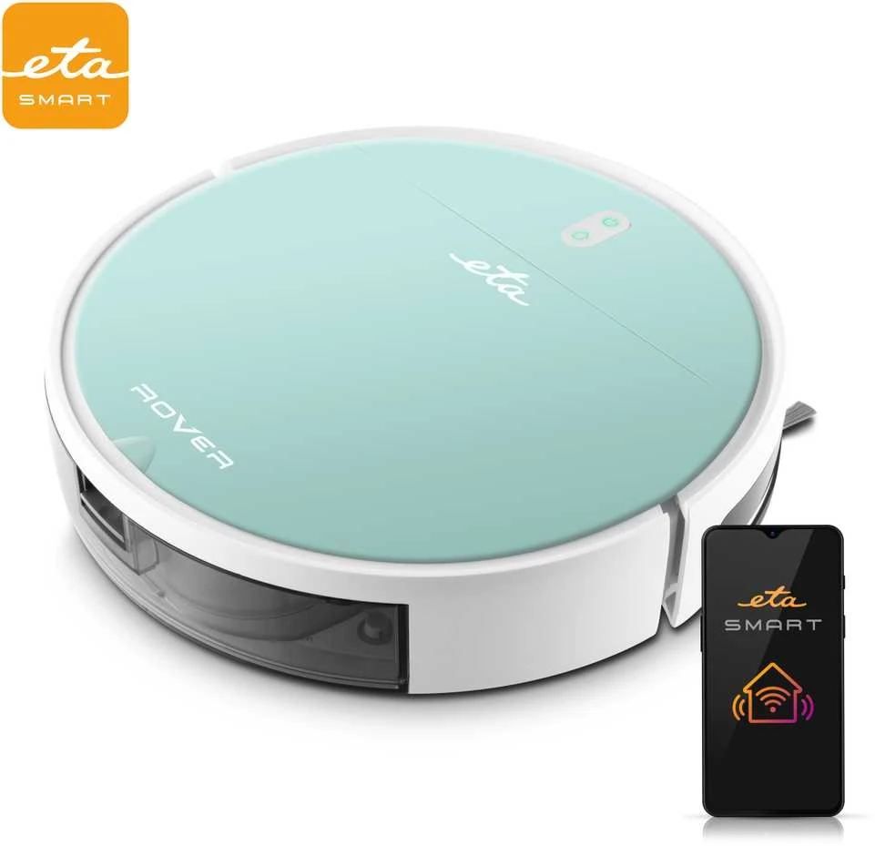ETA robotas dulkių siurblys | ETA124890010 ROVER | Drėgnas ir sausas valymas | Veikimo laikas (maks.) 110 min. | Ličio jonų | 2600 mAh | Dulkių talpa 0,2 l | Žalias