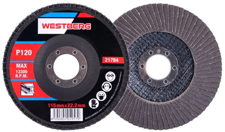 Šakotuvas Euro Naradi Usorteret šlifavimo diskas metalui ir medžiui, Ø 115 x 22,23 mm, grūdėtumas 120