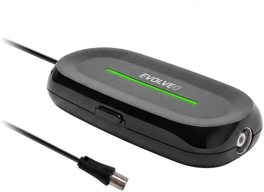 EVOLVEO Amp 2, Smart FM/DAB+/DVB-T2 Antenna Amplifier with LTE/4G/5G Filter