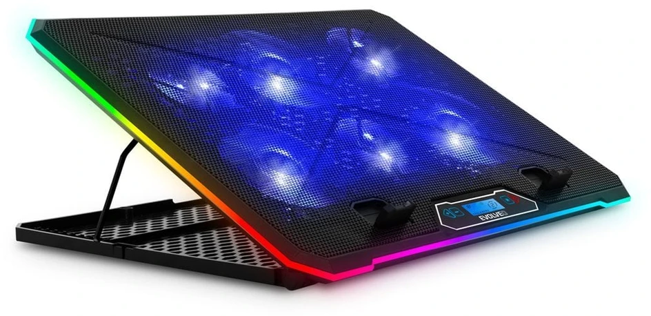 Podstawka chłodząca Evolveo Ania 9 RGB, nastavitelný podstavec pro notebook