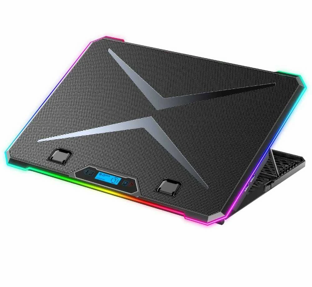 Evolveo Ania 9 RGB aušinimo padėklas, reguliuojamas stovas profesionaliam nešiojamajam kompiuteriui