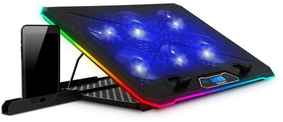 Podstawka chłodząca Evolveo Ania 9 RGB, nastavitelný podstavec pro notebook