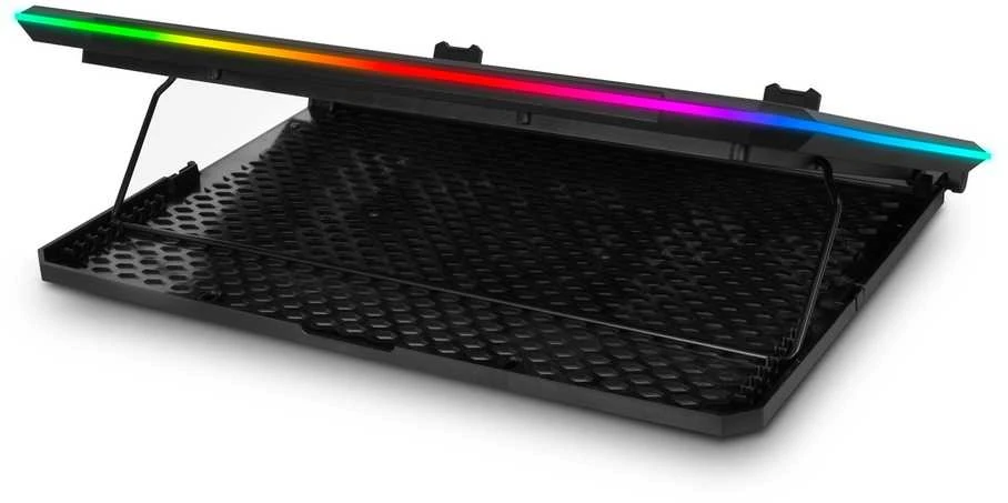 „Evolveo Ania 9RGB“ aušinimo kilimėlis, nešiojamojo kompiuterio aušinimo kilimėlis, 6 ventiliatoriai, RGB ventiliatoriai ir grandinės keitiklis