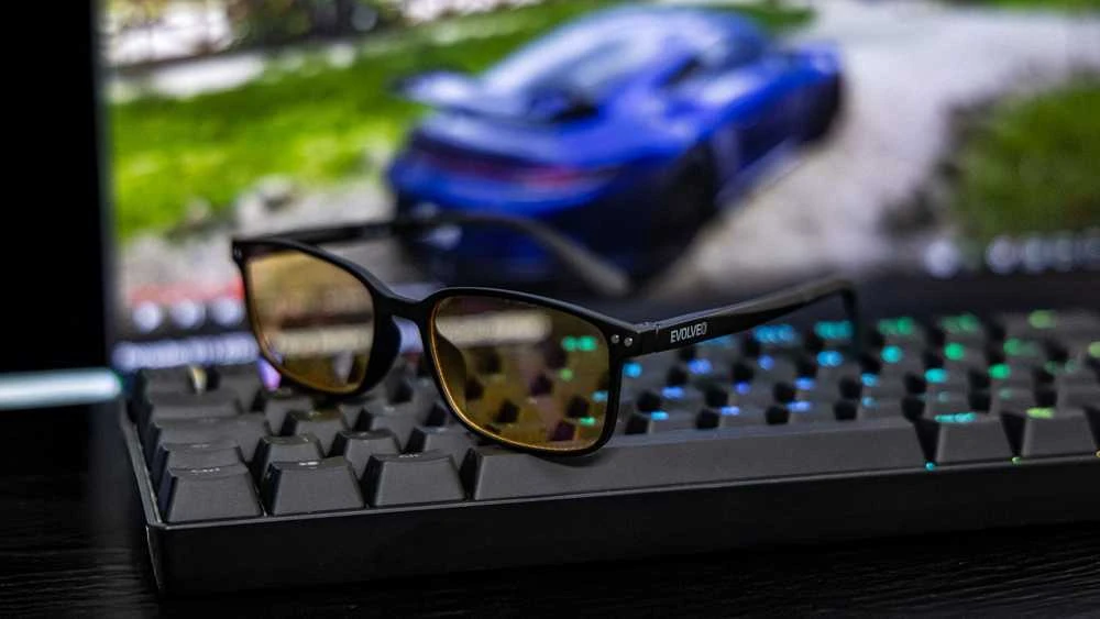 „EVOLVEO BlueBlock40“, PC akiniai, blokuojantys mėlyną šviesą 40 %, be dioptrijų, juodi