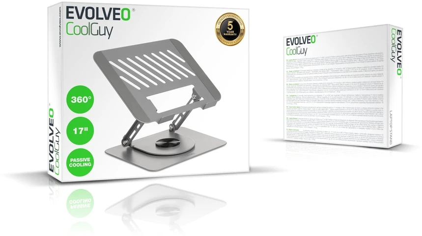 Evolveo CoolGuy, stojak pod notebook, 17'', gwarancja 5 lat, pilka