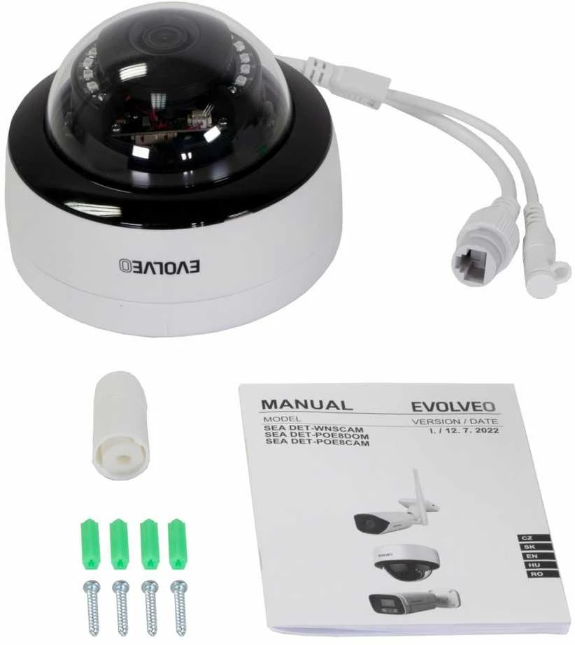 EVOLVEO kamera Detective POE8 SMART, antivandalinis, POE/ IP