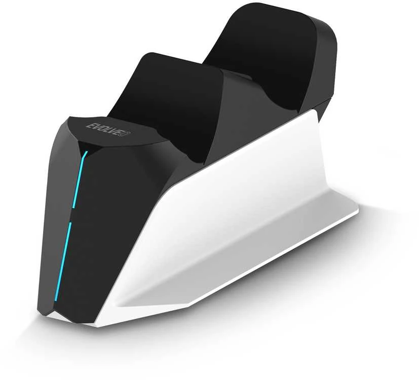 „EVOLVEO DockCharge“, įkrovimo bazė ir stovas dviem PS5 valdikliams