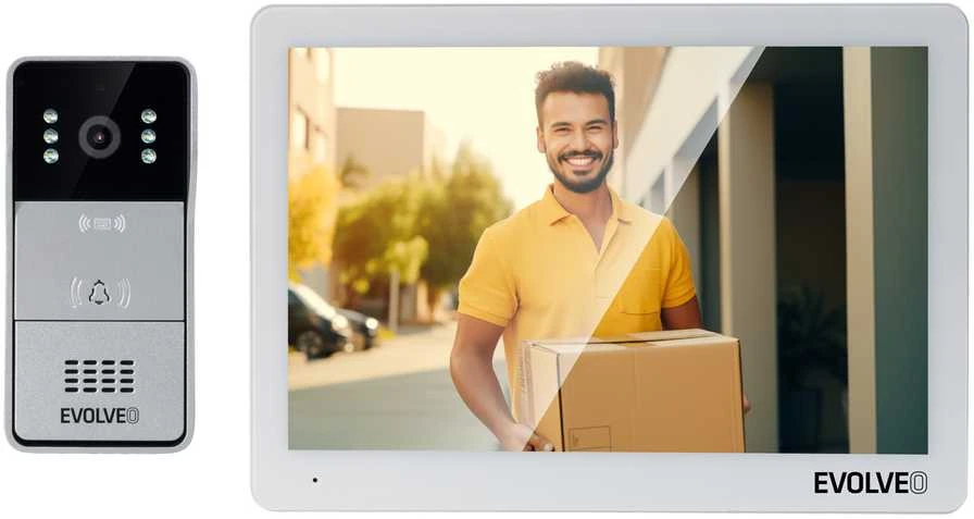 EVOLVEO DoorPhone 10-2W - 2 laidų vaizdo domofonas su programėle, 32 GB atmintimi