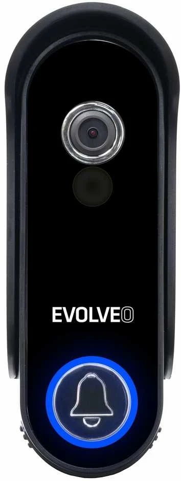 EVOLVEO DoorPhone W7, namų belaidžio vaizdo durų telefono rinkinys su WiFi juodo sidabro monitoriumi
