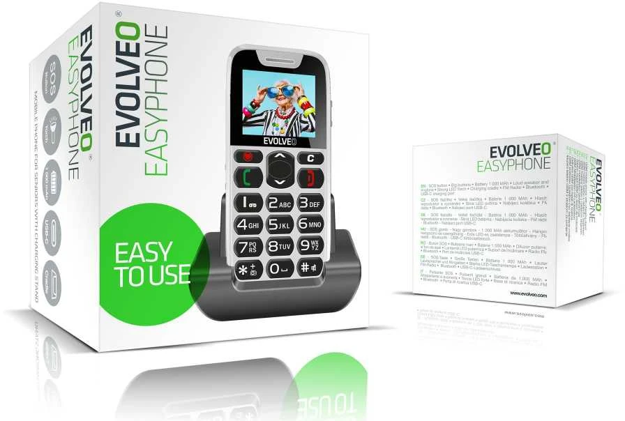 EVOLVEO EasyPhone baltas