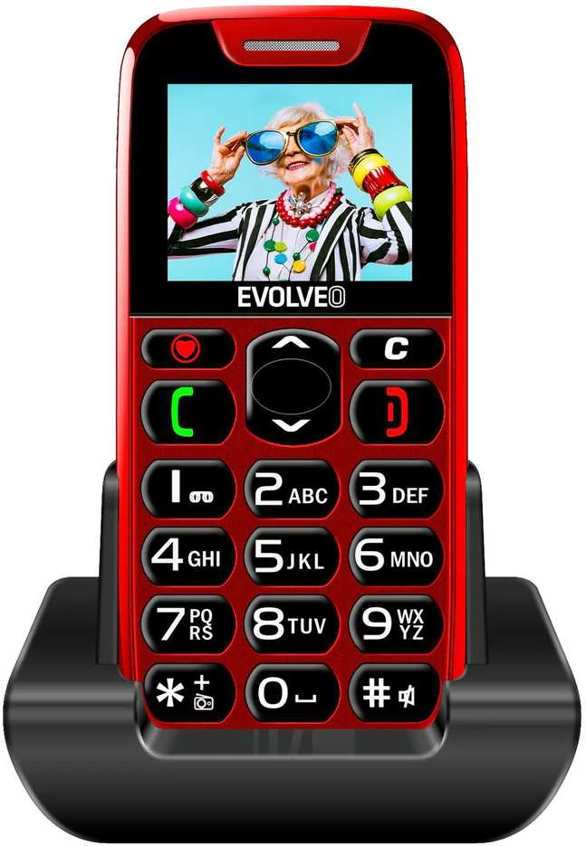 EVOLVEO EasyPhone raudona