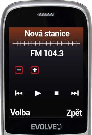 Mobilusis telefonas Evolveo EasyPhone FS, vyklápěcí mobilní telefon 2.8'' pro seniory s nabíjecím stojánkem (raudona barva)