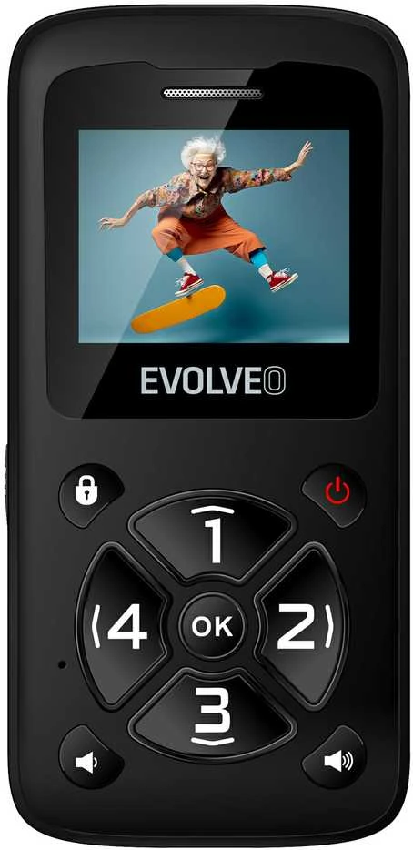 Evolveo Telefonas senjorams EasyPhone ID, juoda
