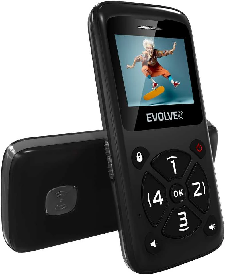 Evolveo Telefonas senjorams EasyPhone ID, juoda