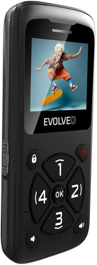 Evolveo Telefonas senjorams EasyPhone ID, juoda