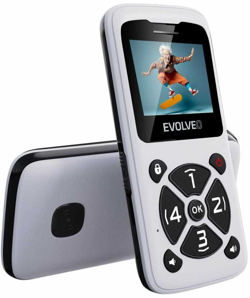 EVOLVEO Mobilus telefonas senjorams EasyPhone ID, baltas