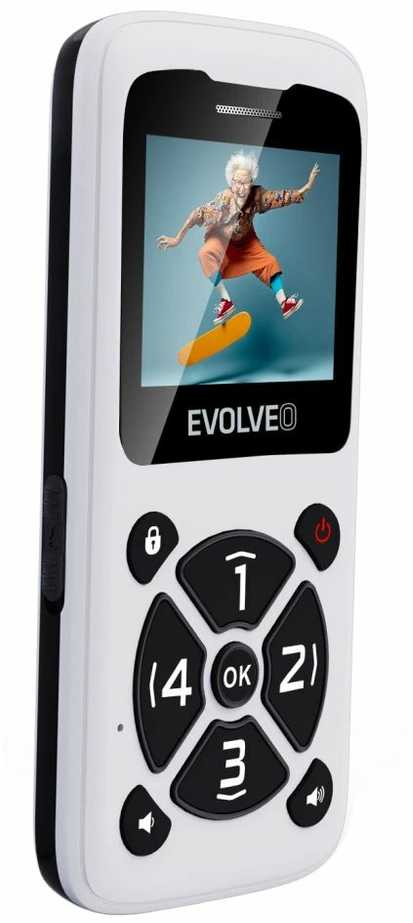 EVOLVEO Mobilus telefonas senjorams EasyPhone ID, baltas