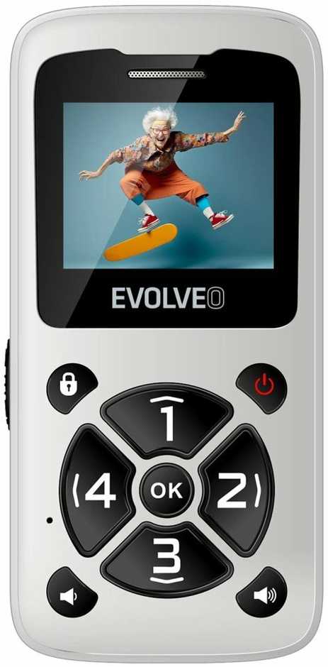EVOLVEO Mobilus telefonas senjorams EasyPhone ID, baltas