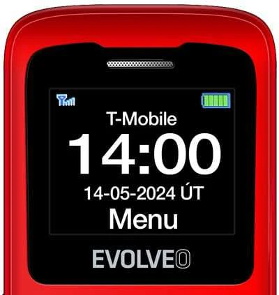 EVOLVEO Mobilus telefonas senjorams EasyPhone ID, raudonas