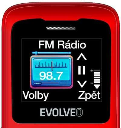 EVOLVEO Mobilus telefonas senjorams EasyPhone ID, raudonas